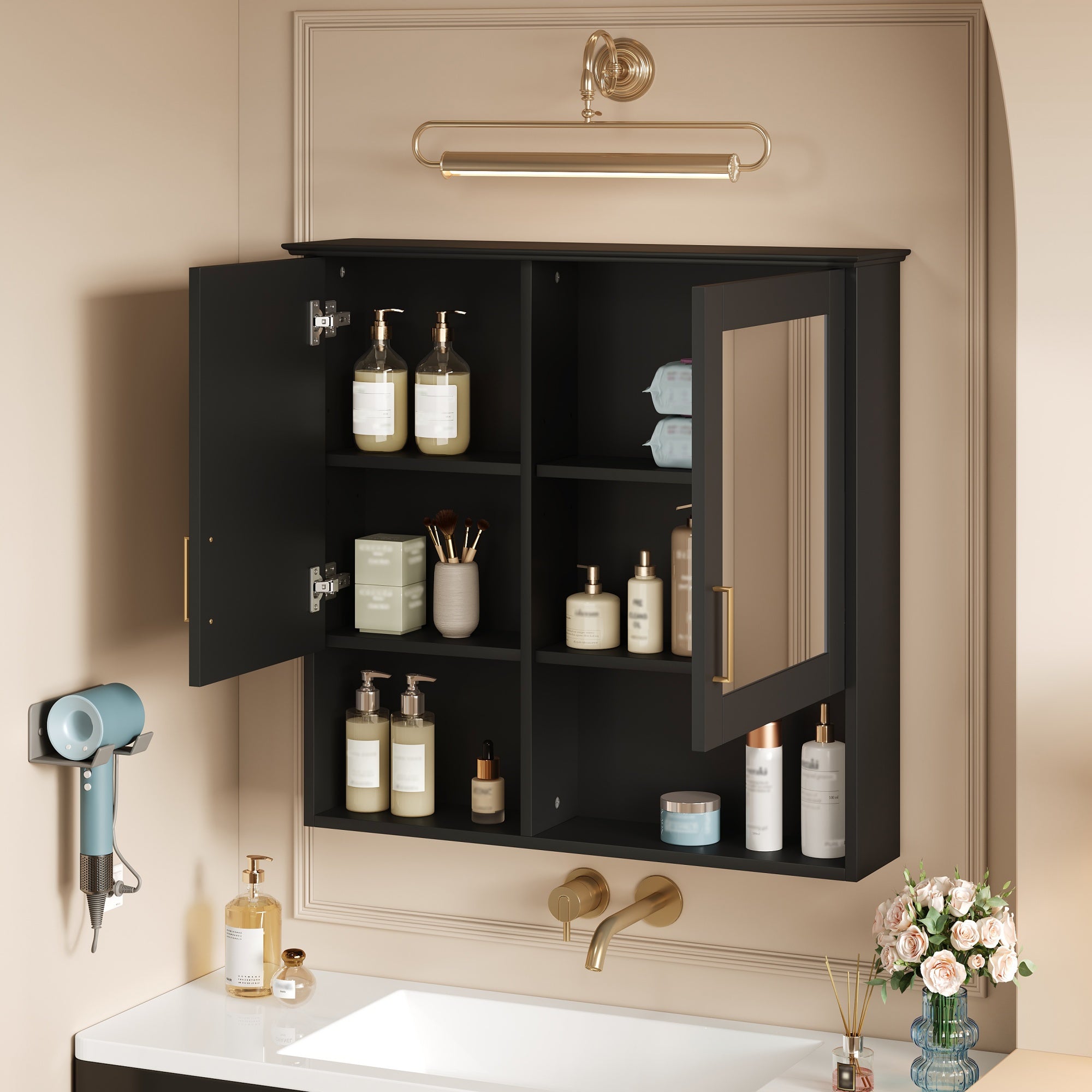 2-in-1 Bathroom Mirror Cabinet