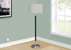 60"H Nickel Metal Floor Lamp