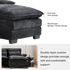 Modern U-Shaped Sectional Sofa with Console, Cup Holders and USB Charger