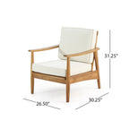 Club Chairs Laurent 500lbs Capacity Acacia Outdoor