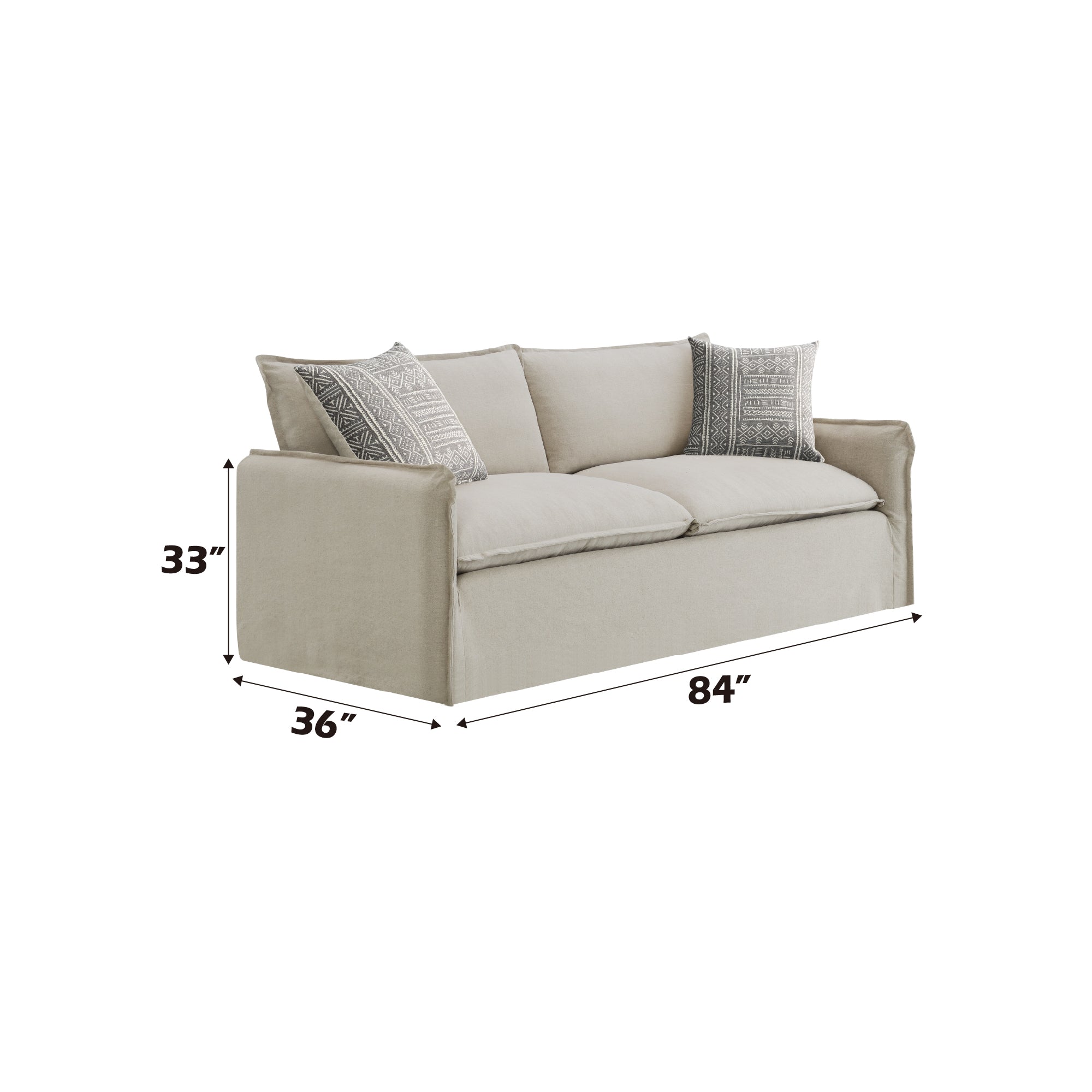 Upendo Pattern Fabric Sofa Set