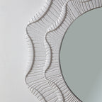 31.5 Inch Wavy Flower Wall Mirror