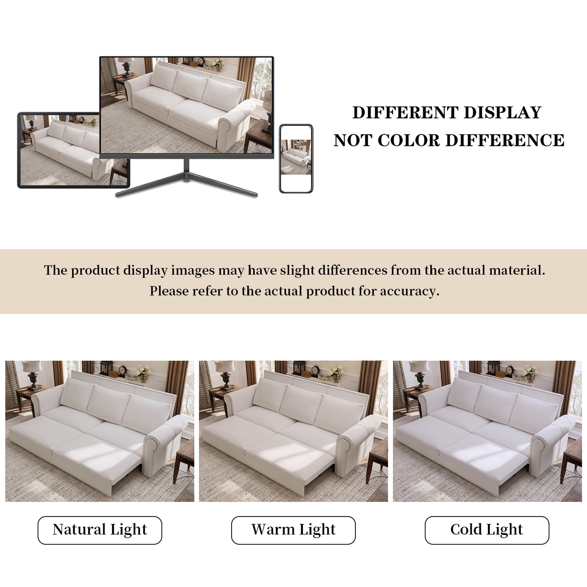 Chesterfield 3-in-1 Velvet Convertible Sleeper Sofa