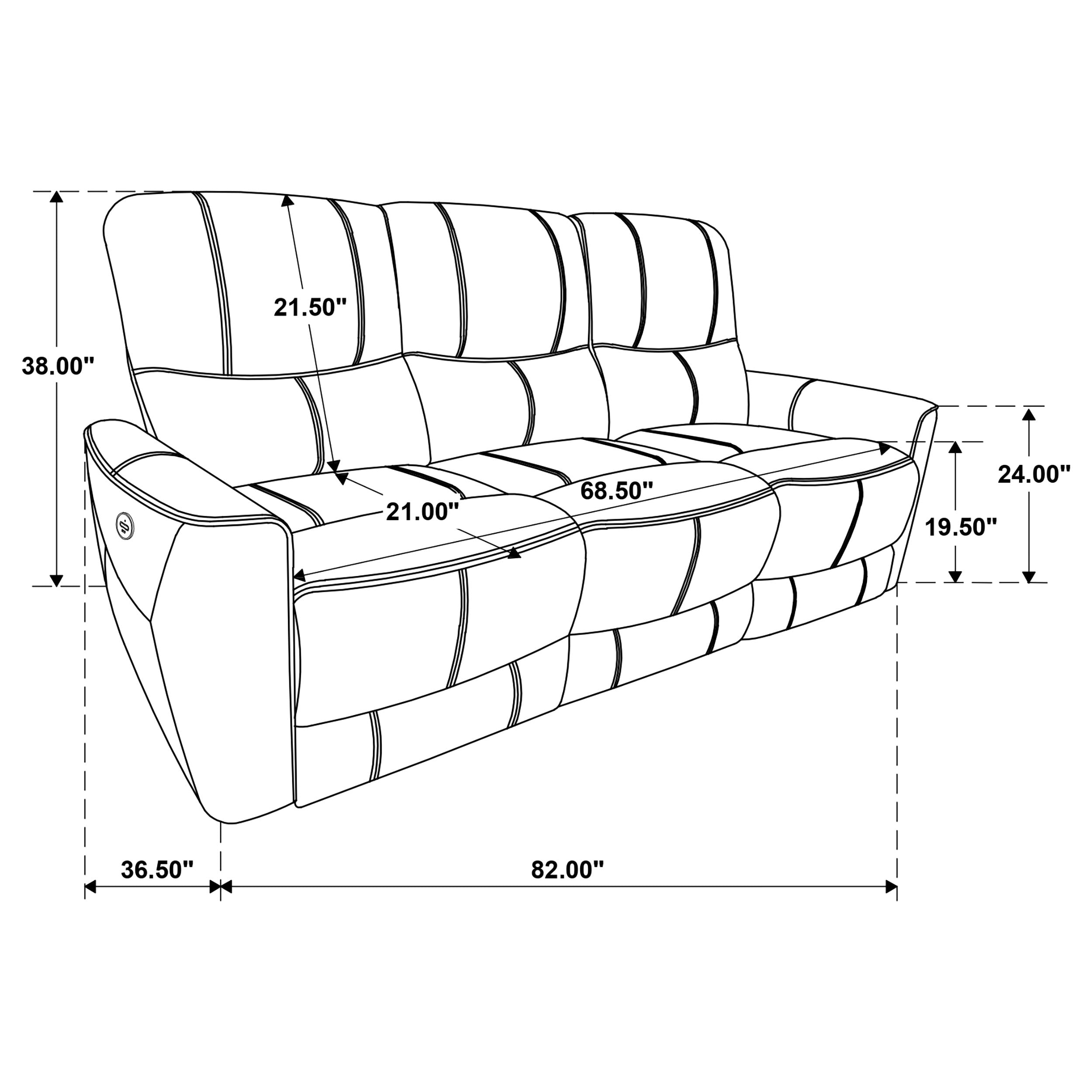 Ashland Saddle Power Reclining Sofa