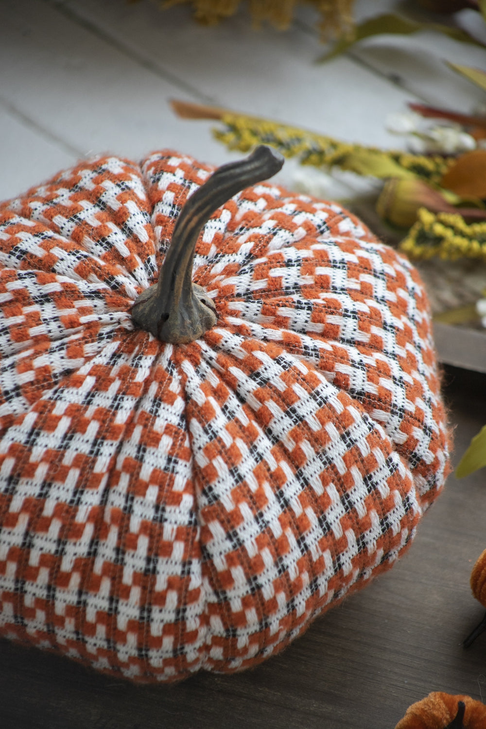 Set of 2 Fabric Pumpkins