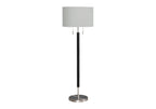 60"H Nickel Metal Floor Lamp