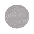 Round Mixed Material Coffee Table with Shelf
