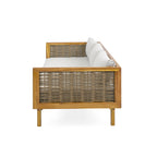 Claremont 3 Seater Daybed With Rattan Arms (Light)