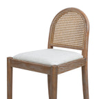 Panama 26.5" Curved Back Cane Rattan Counter Stool, Set of 2, Two-Tone Neutral