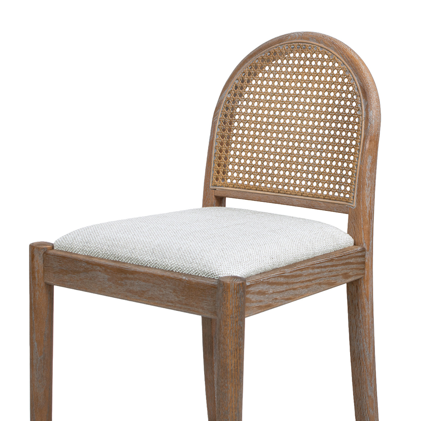 Panama 26.5" Curved Back Cane Rattan Counter Stool, Set of 2, Two-Tone Neutral