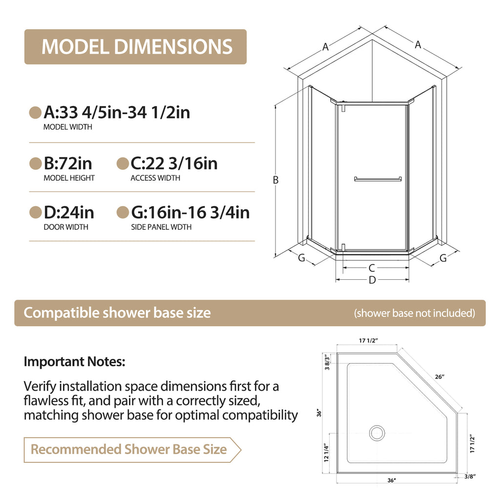 Neo-Angle Shower Door