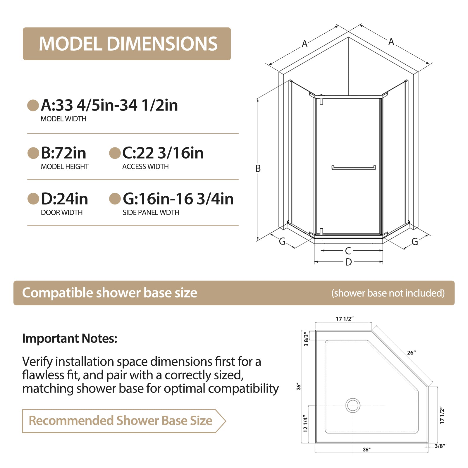 Neo-Angle Shower Door