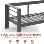50" All-Weather Aluminum Patio Loveseat