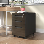 3-Drawer Mobile File Cabinet with Lock