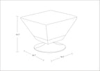 Diamond Vegan Leather Accent Ottoman