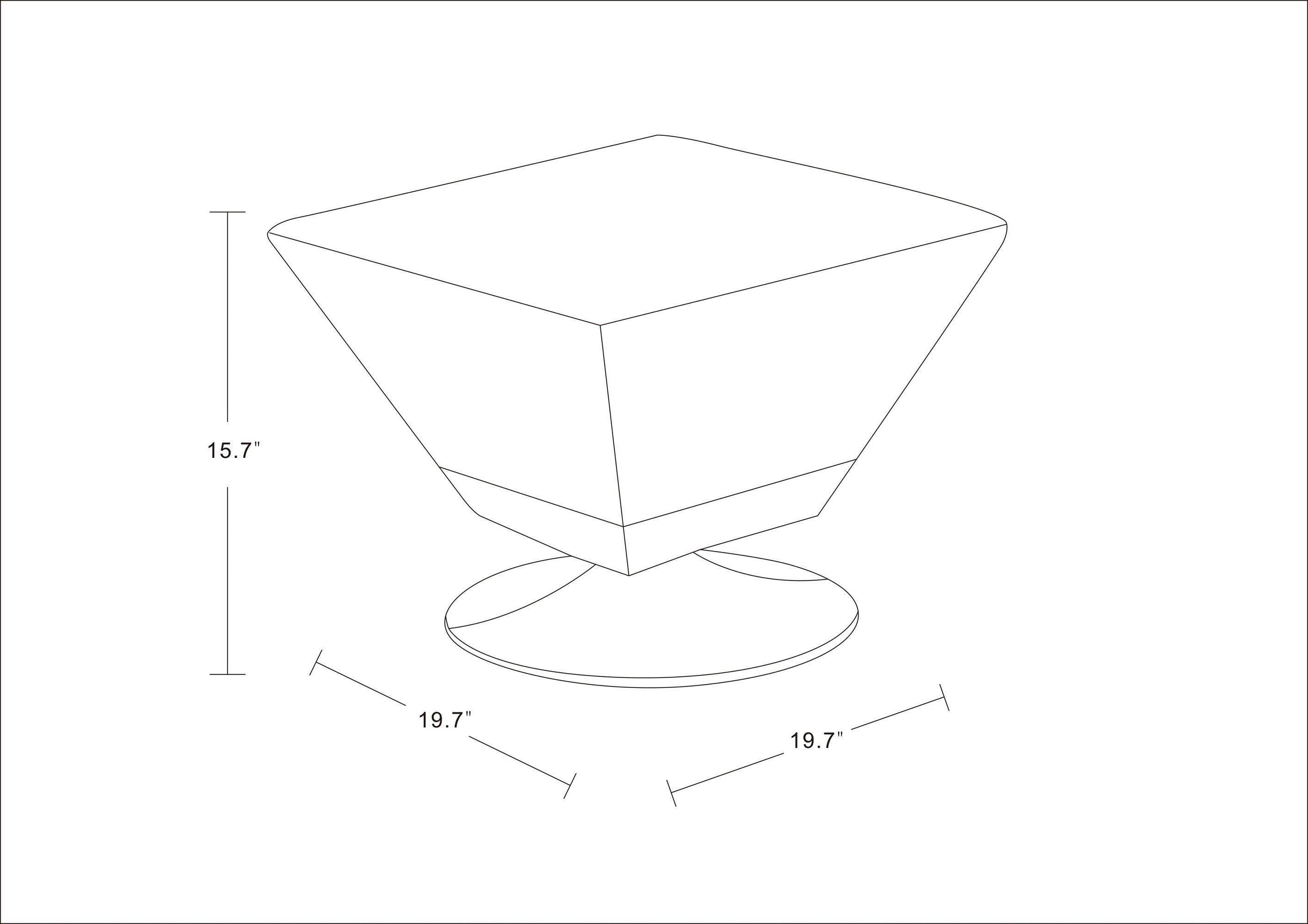 Diamond Vegan Leather Accent Ottoman