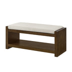 40" Accent Bench with Lower Shelf Shoe Rack