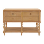 42" Vintage Console Table with 4 Soft-Close Drawers