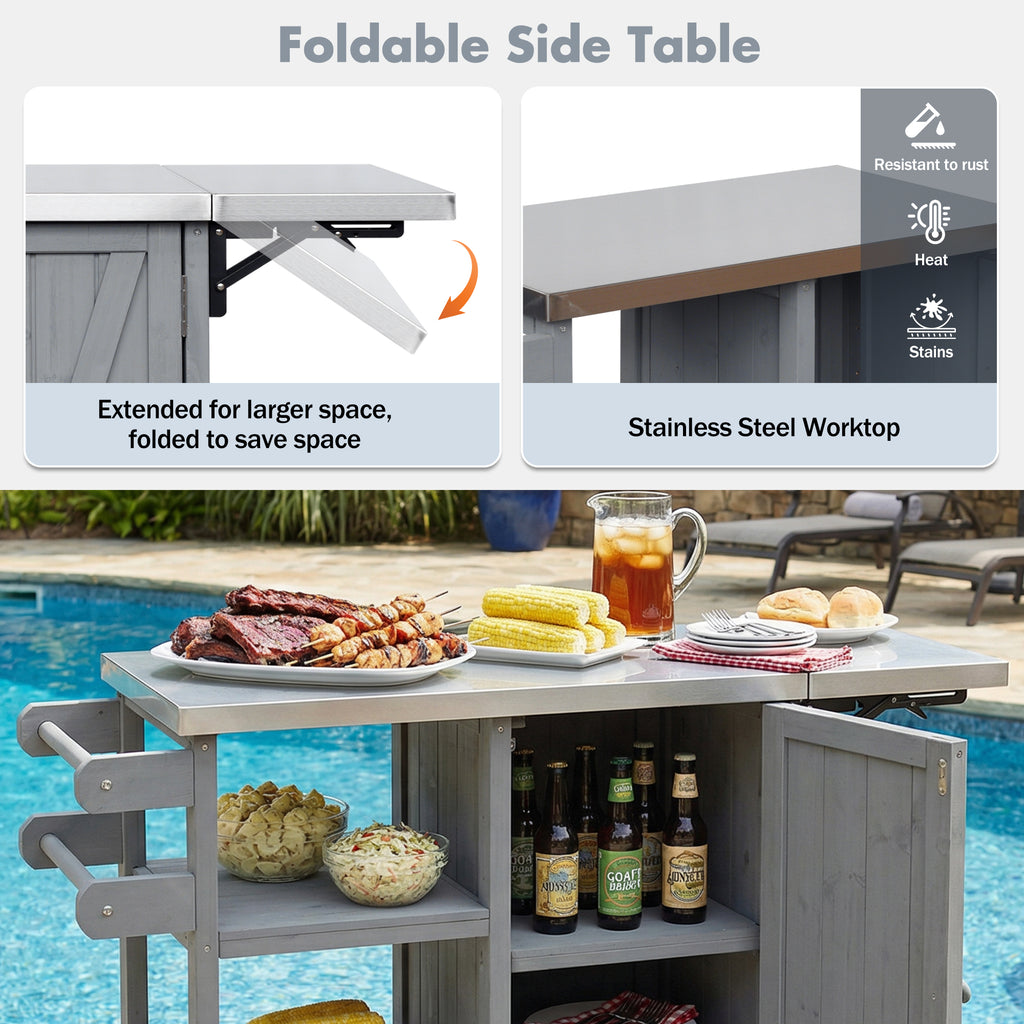 Foldable Outdoor Kitchen Island