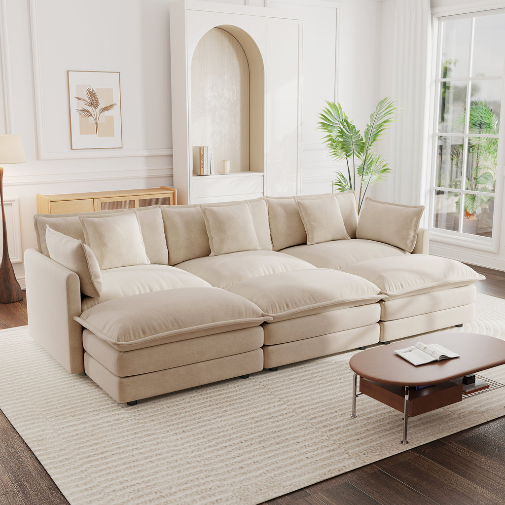 Comfortable Deep Seat Reversible Modular Sectional Sofa