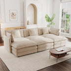 Comfortable Deep Seat Reversible Modular Sectional Sofa