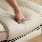 Big and Tall Executive Office Chair with Footrest - Beige