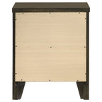 Clement Dark Cocoa 2-Drawer Nightstand Bedside Table