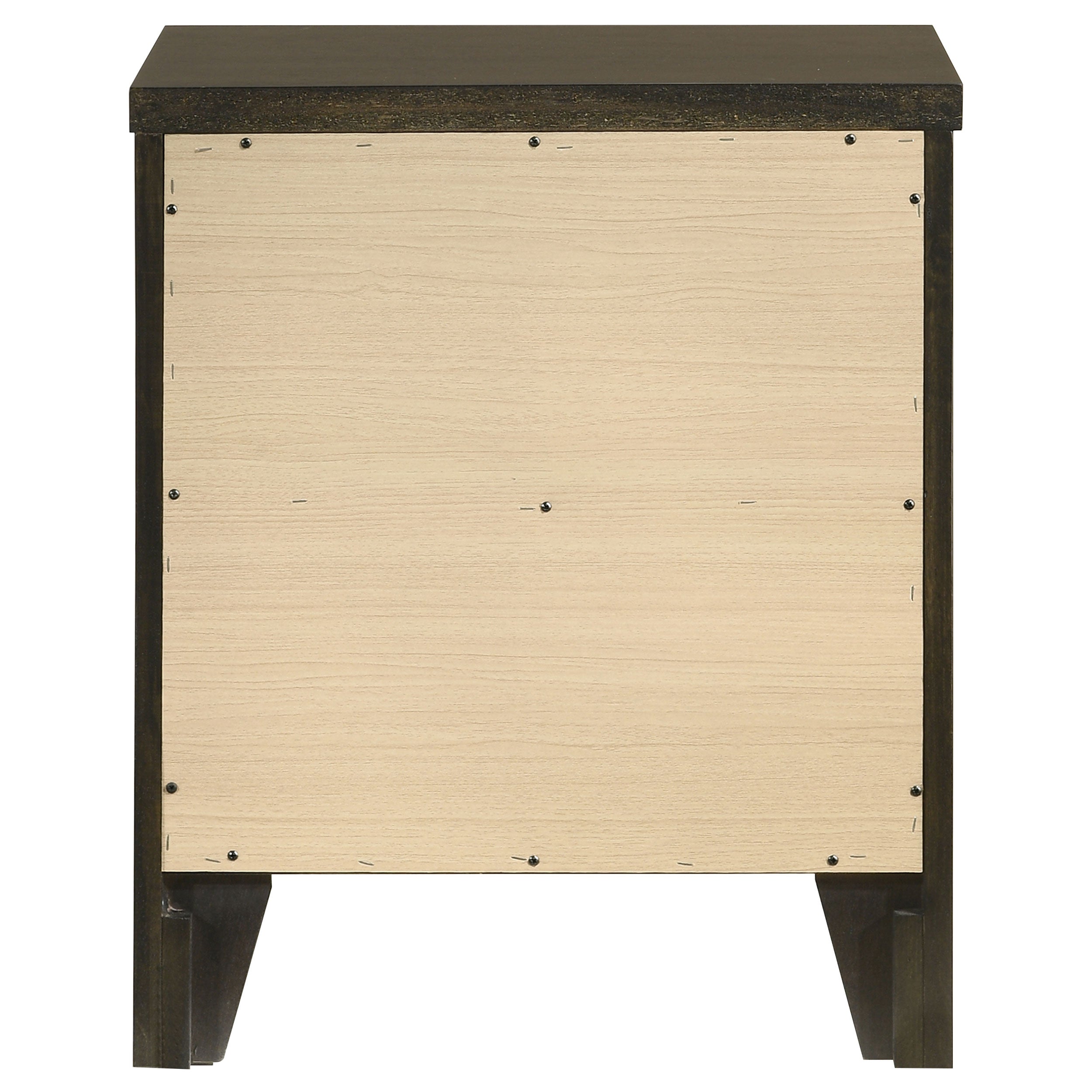 Clement Dark Cocoa 2-Drawer Nightstand Bedside Table