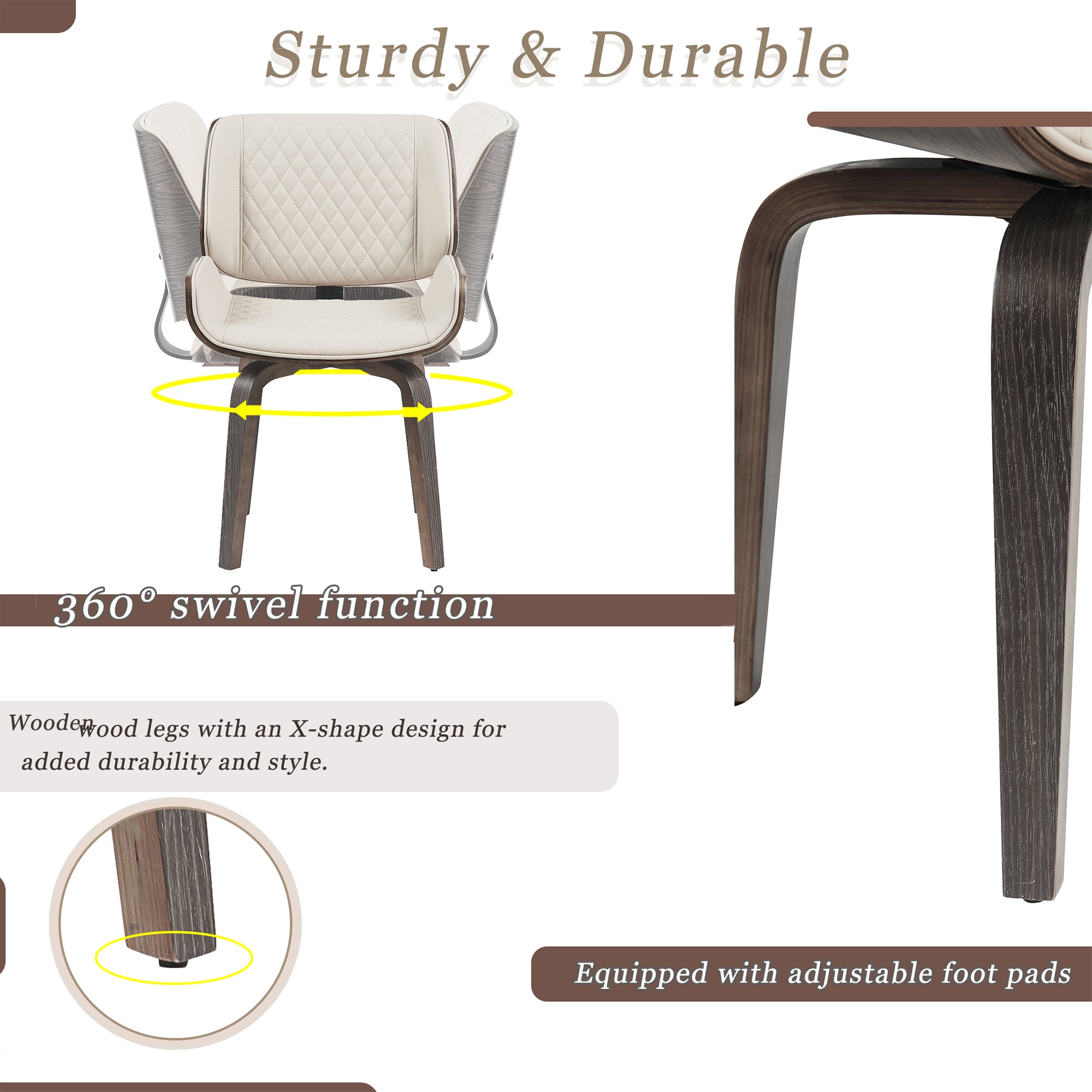 Mid-Century Modern Dining Chair - Set of 2