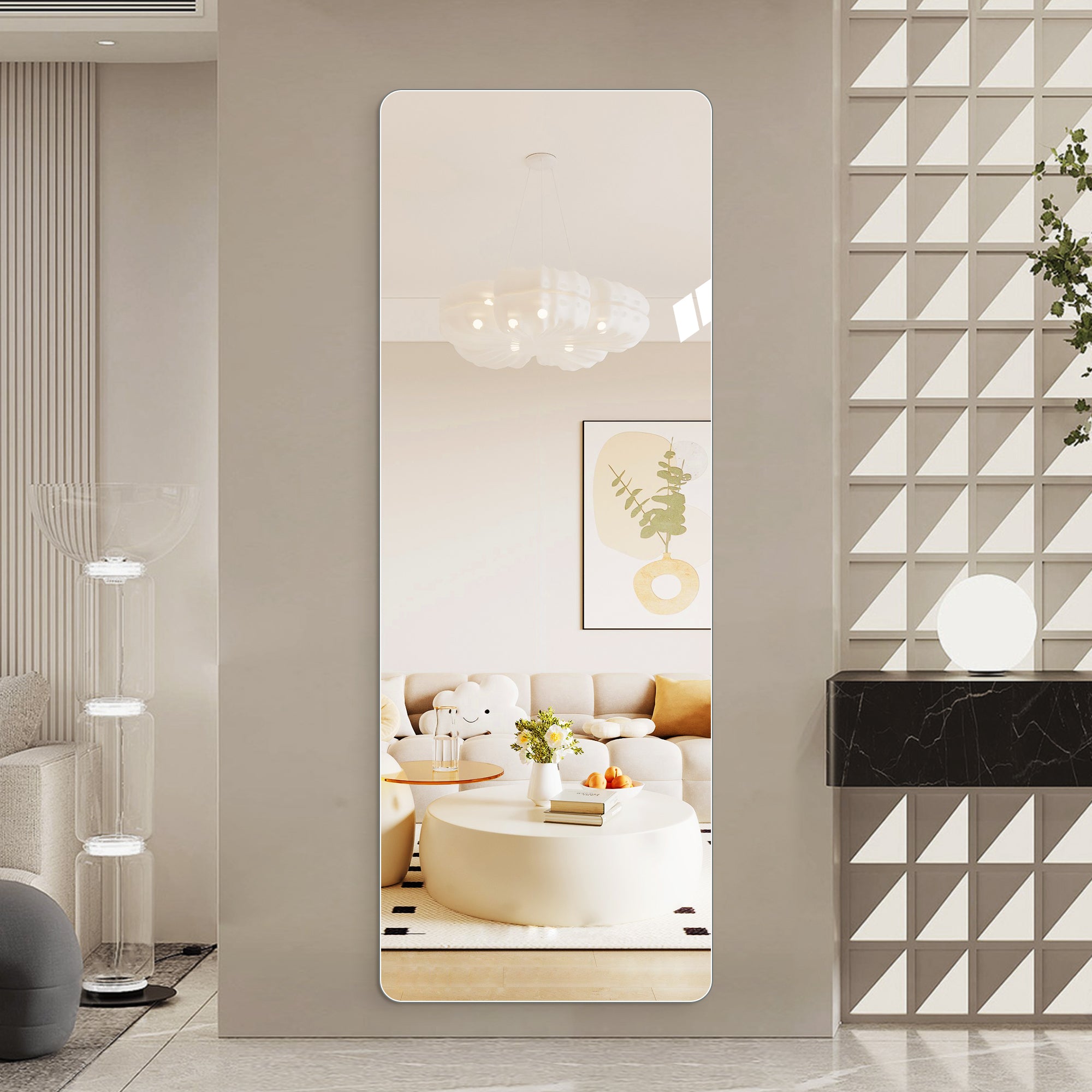60"x 15" Full Body Round Corner Mirror