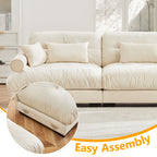 Large Size Modern Velvet Two-Seater Sofa