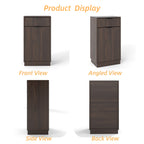 10-Gallon Woodgrain Tilt-Out Trash Can Cabinet