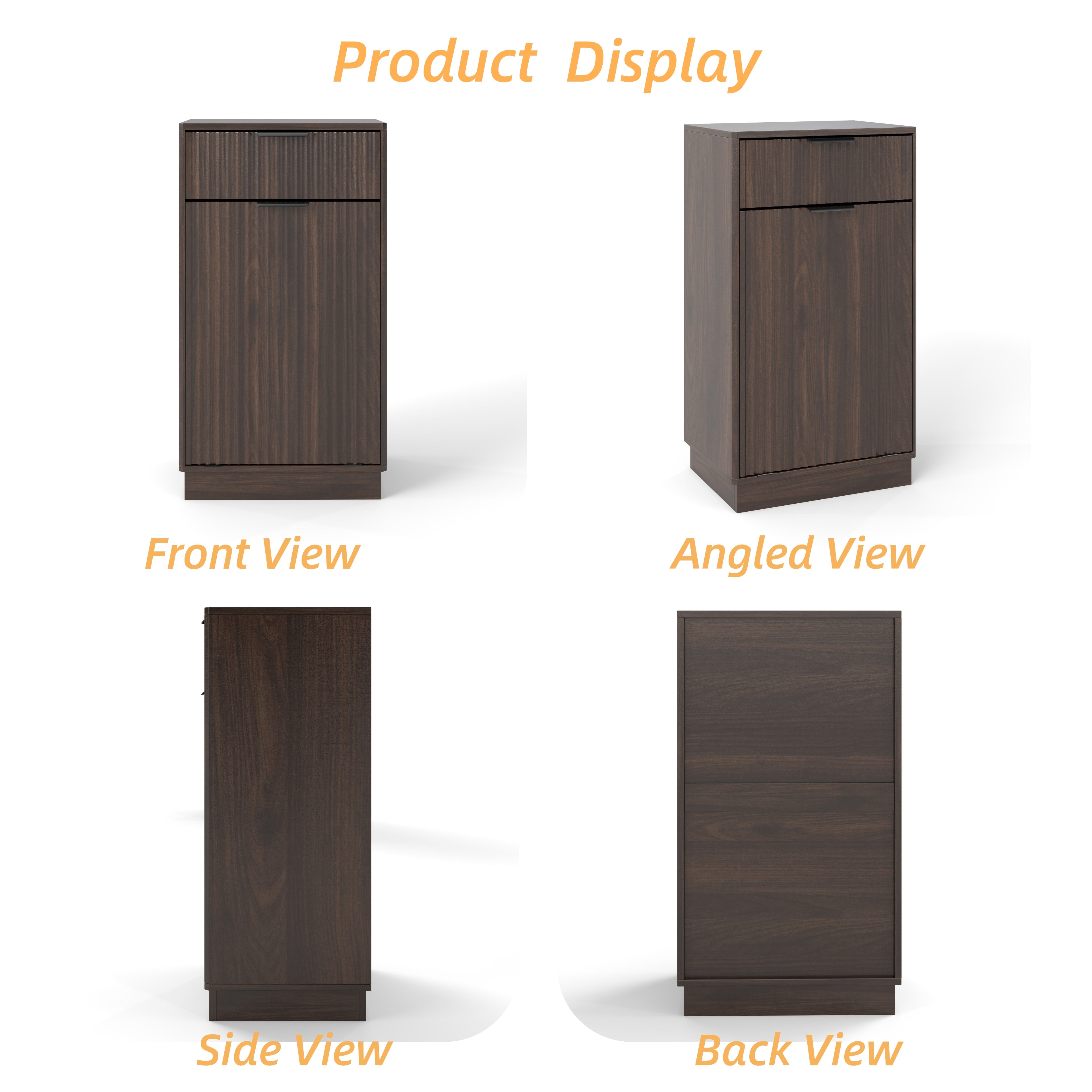 10-Gallon Woodgrain Tilt-Out Trash Can Cabinet