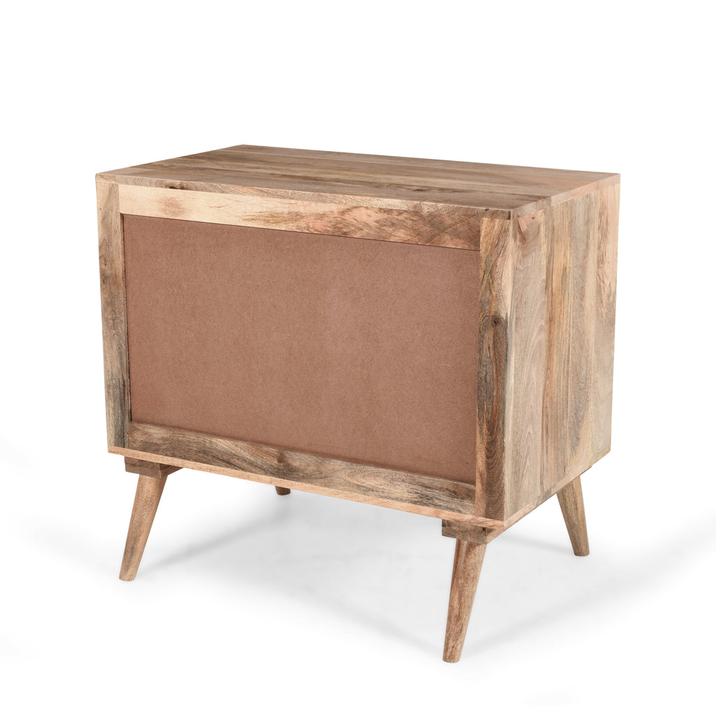 Stylish Mango Wood 2-Drawer 2-Door Cabinet