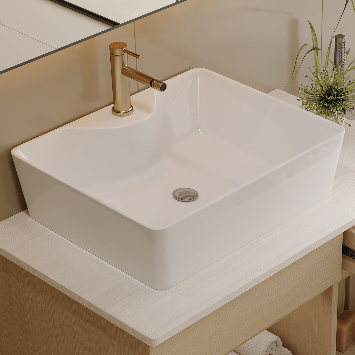 31.5 Inches Floating Single Small Bathroom Vanity with Sink