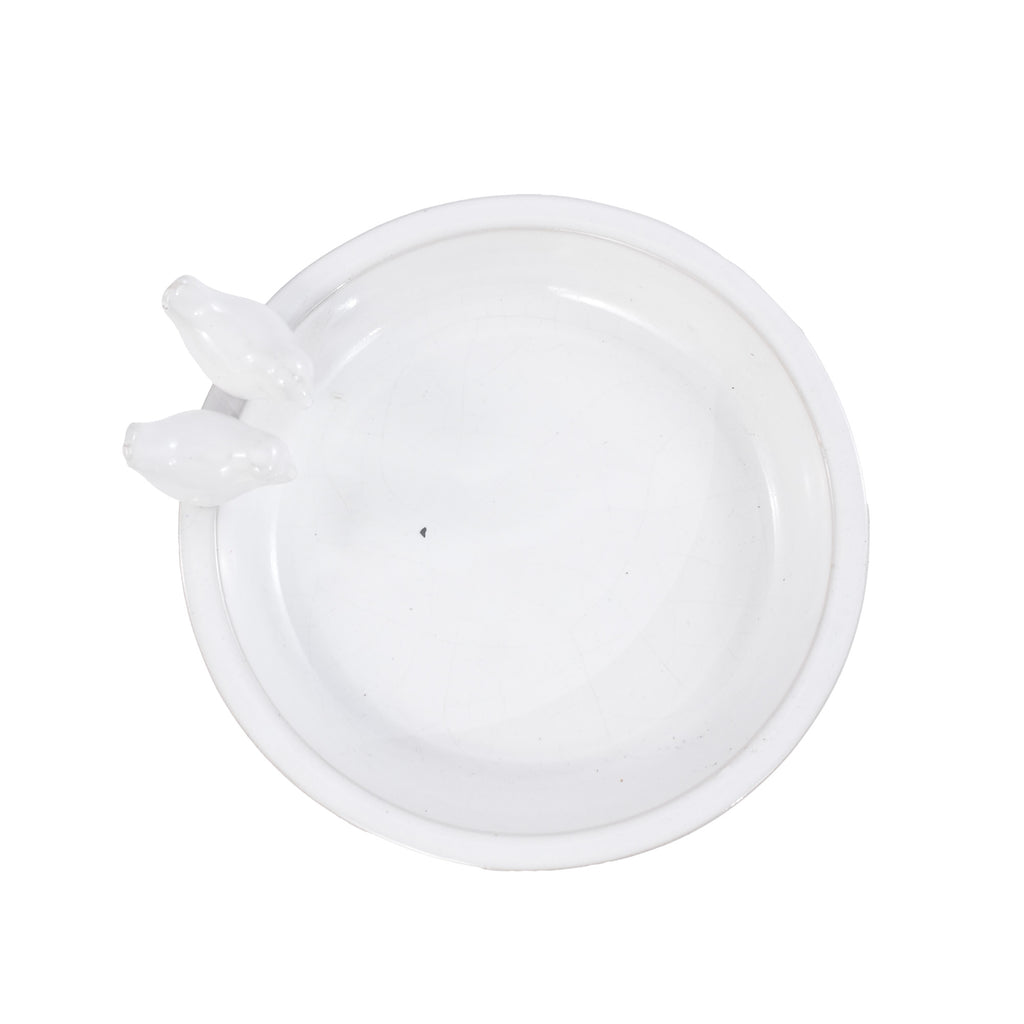 Handmade Ceramic Bird Bath, 11.8 Inch Glossy