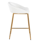 26" Counter Stool with Curved Upholstered Seat