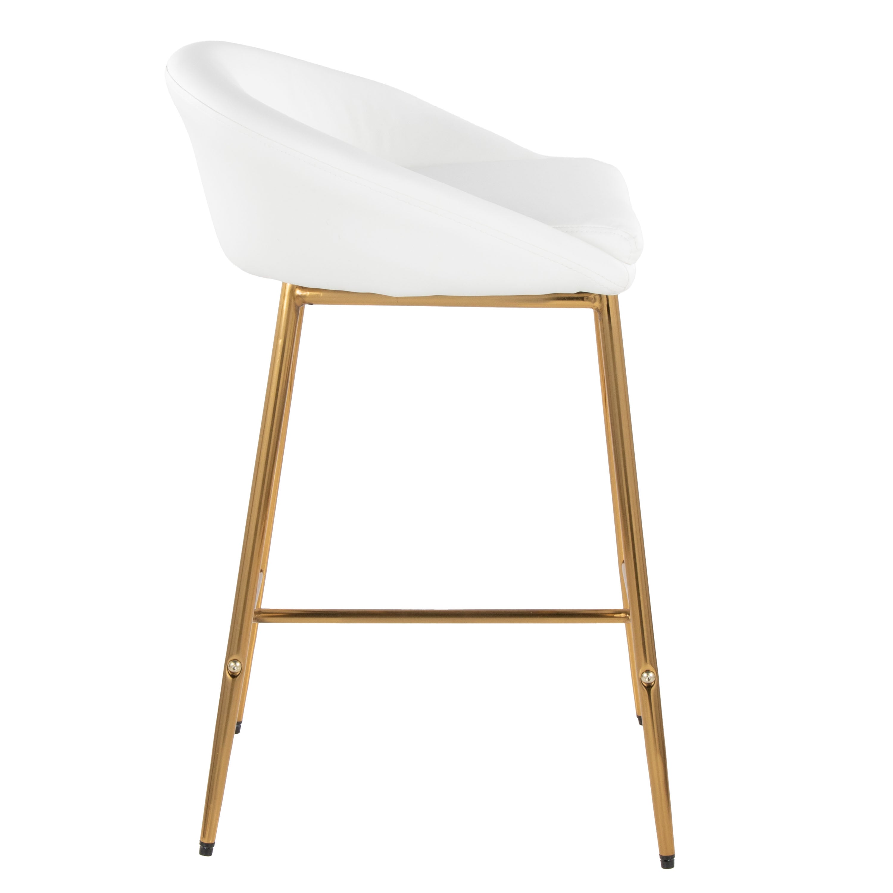 26" Counter Stool with Curved Upholstered Seat