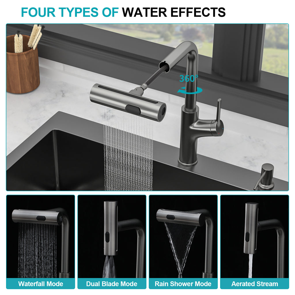 33" Drop-In Gunmetal Kitchen Sink