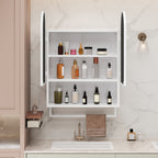 23.62" Modern Double-Arched Mirror Cabinet