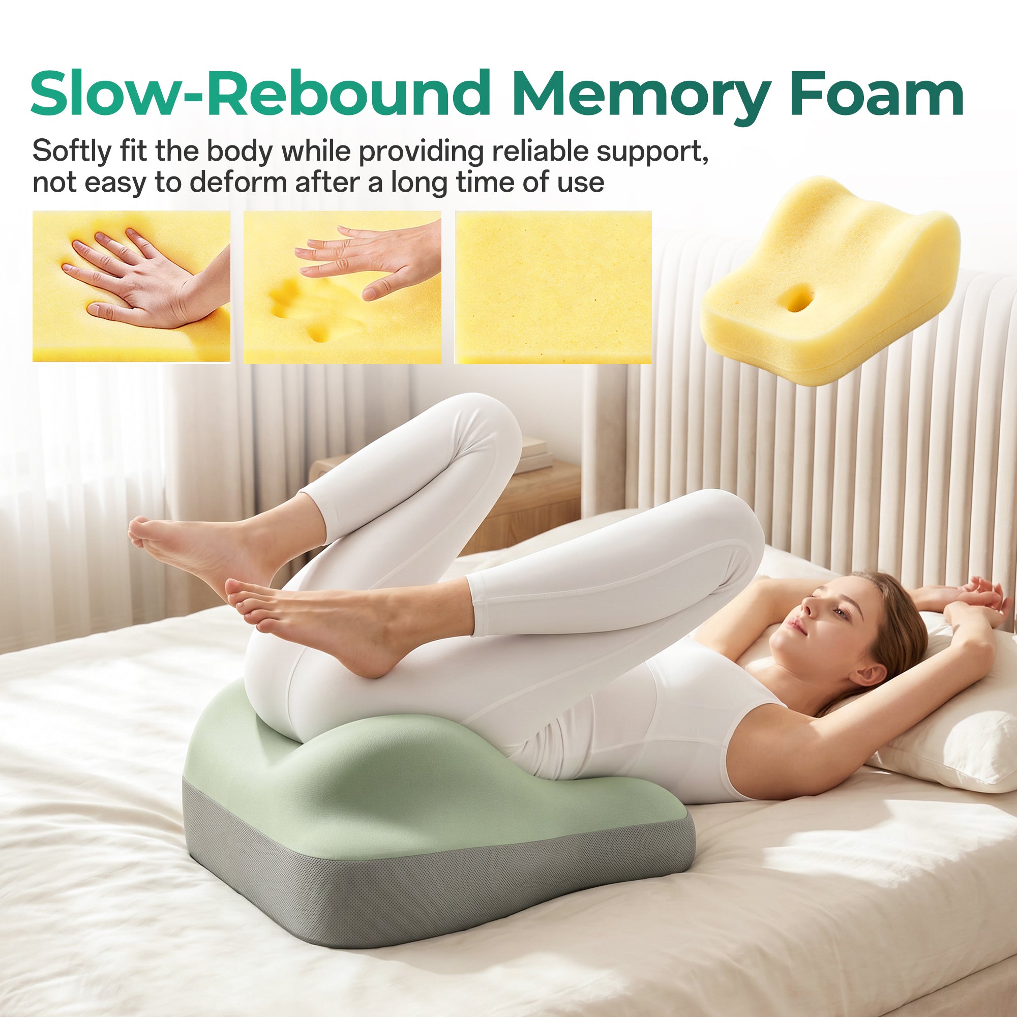 Ergonomic Memory Foam Support Pillow for Couples