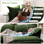 Modern Slipcovered 2-Seat Sofa Couches for Living Room