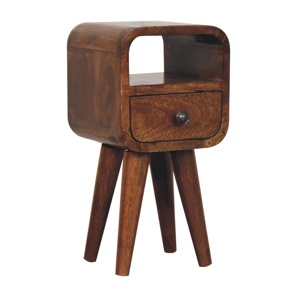 Solid Wood Extra Mini Curve Bedside