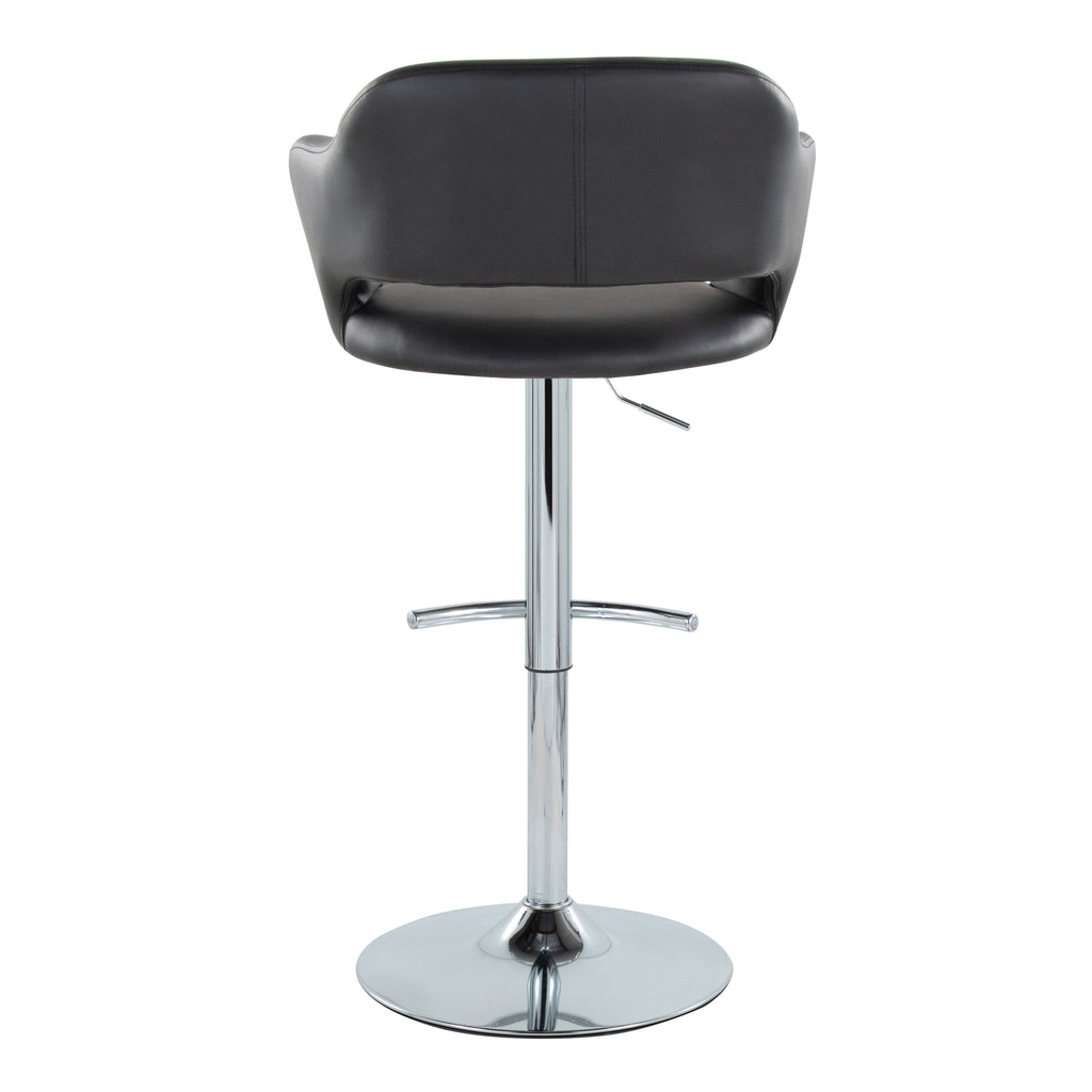 Contemporary Adjustable Barstool with Swivel
