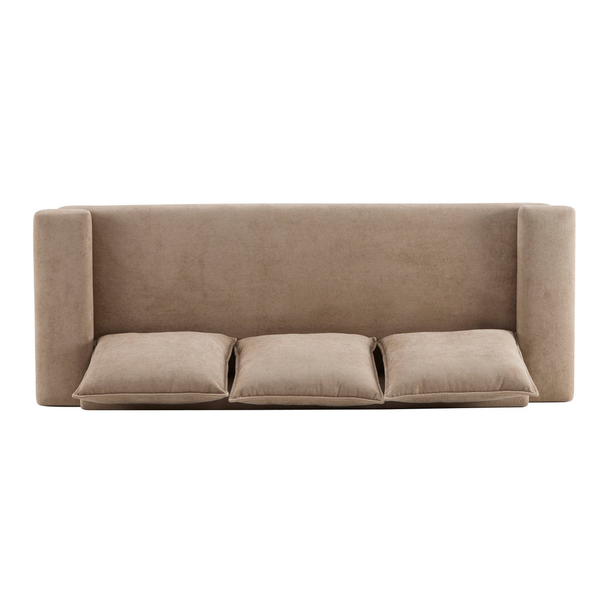 Algora 84.5 in. Modern Upholstered Velvet Sofa, Moss