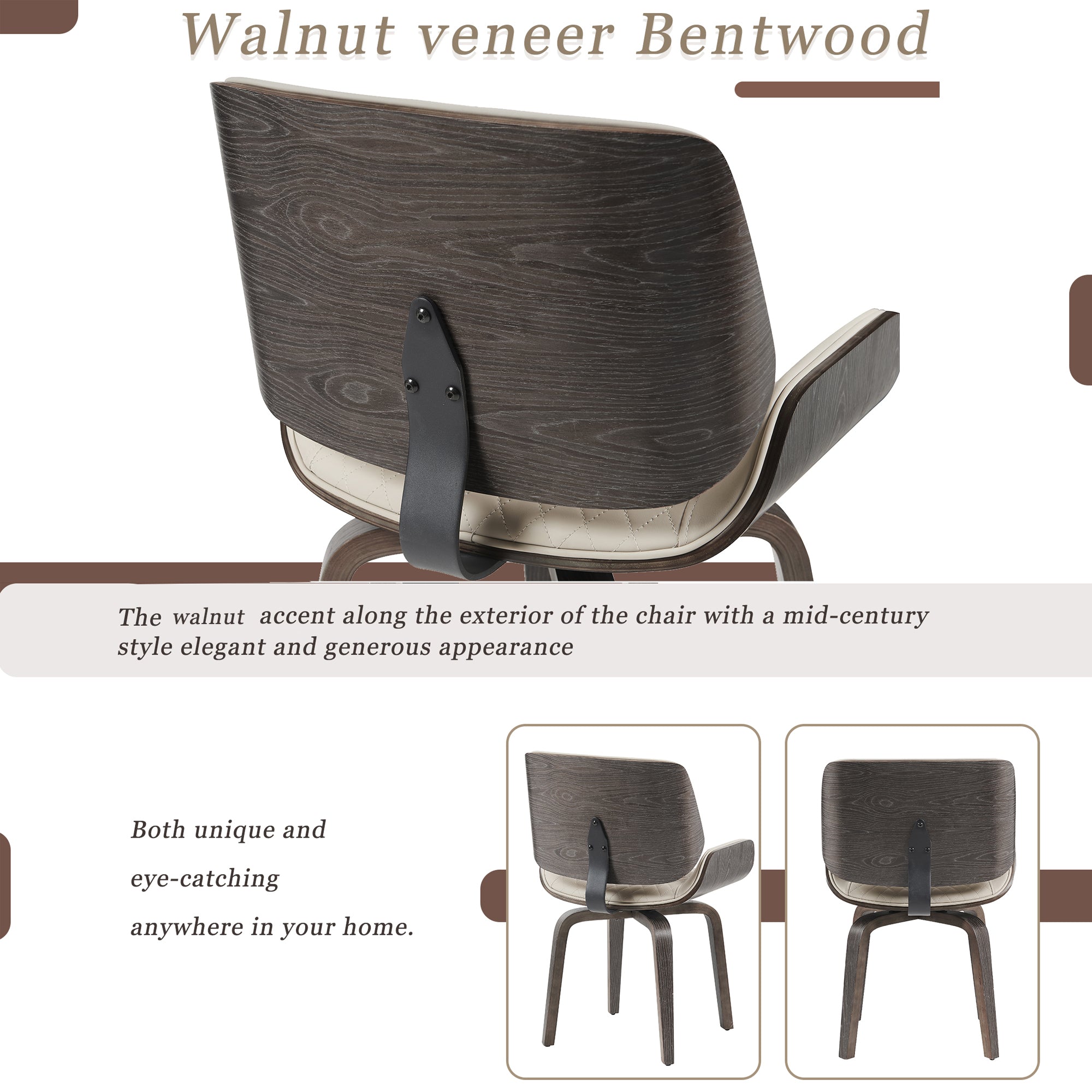 Mid-Century Modern Dining Chair - Set of 2