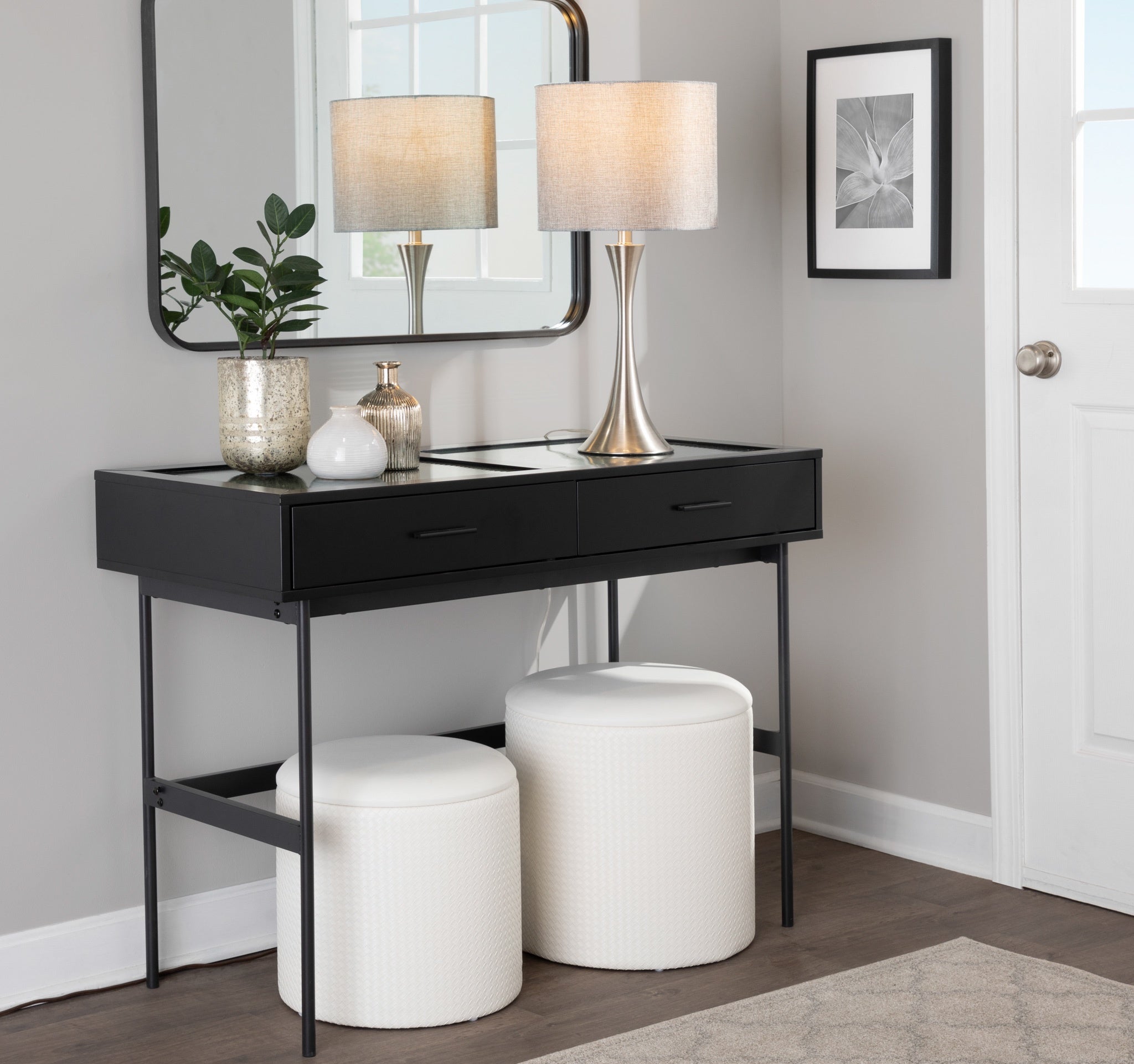 24" Contemporary Metal Table Lamp