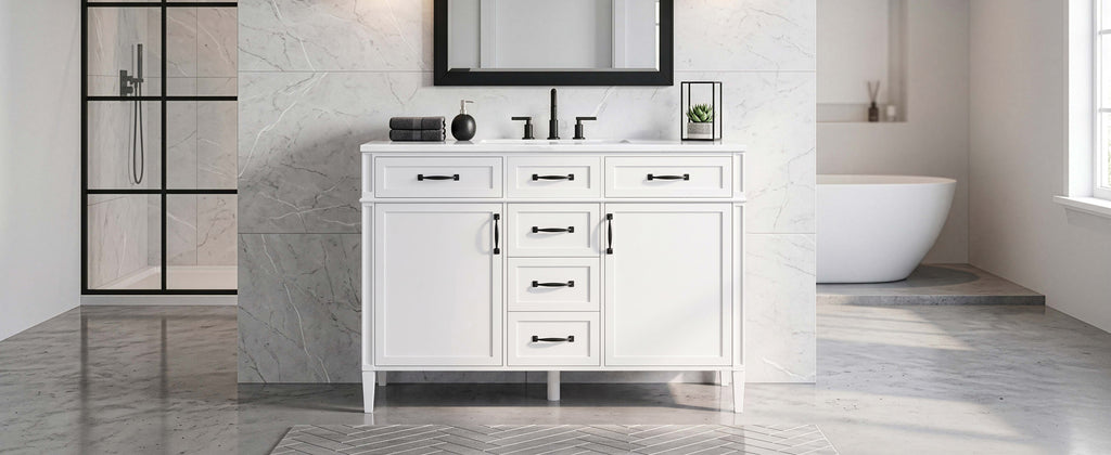 48 Inch Bathroom Vanity with Composite Sink Top