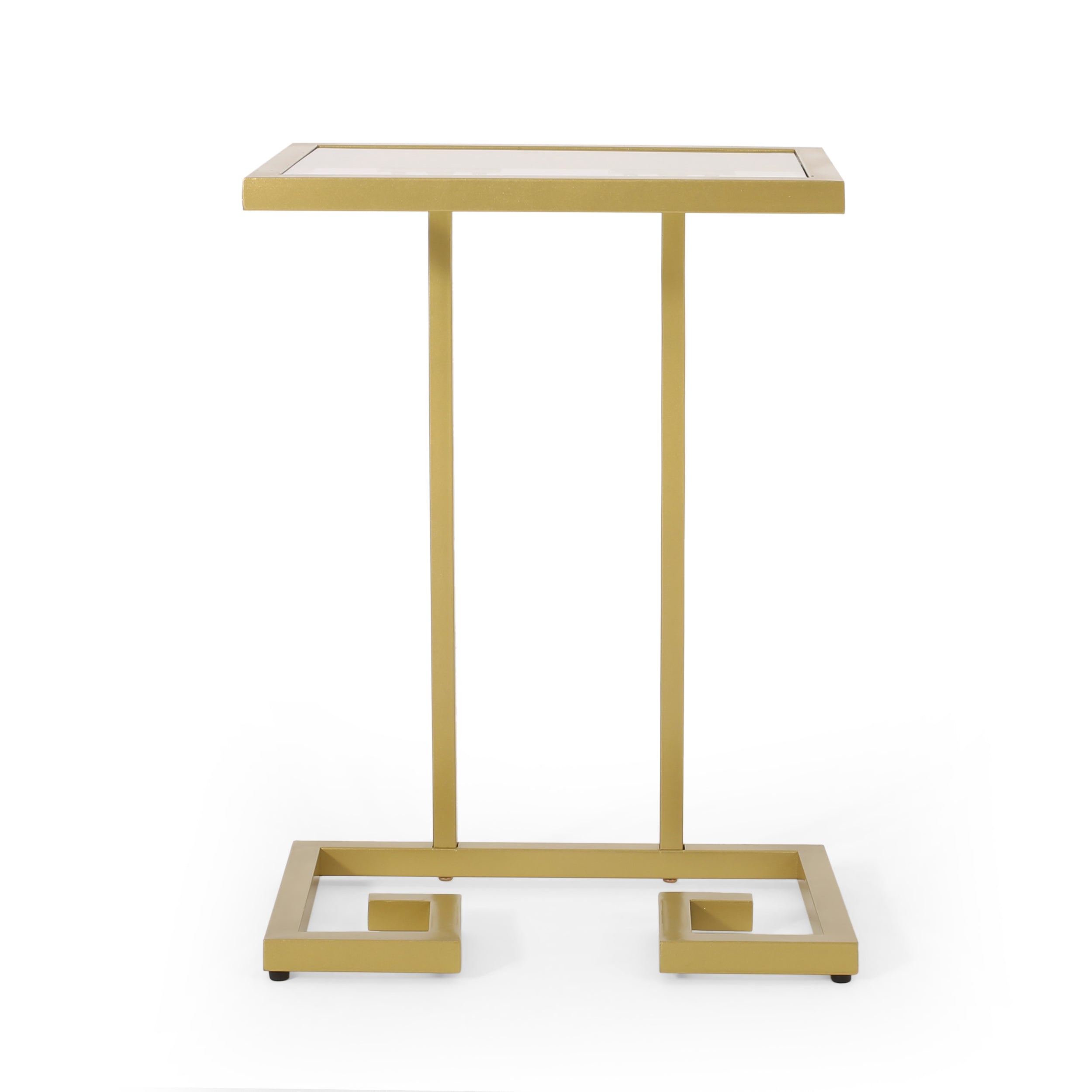 Modern Glam C-Shaped End Table