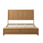 King Bed Frame with Tall Headboard and Storage Bench
